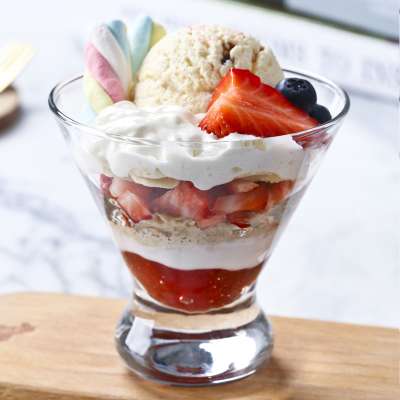 244ml glass cup ice cream glass cup dessert glass for wedding catering hall/ hotel