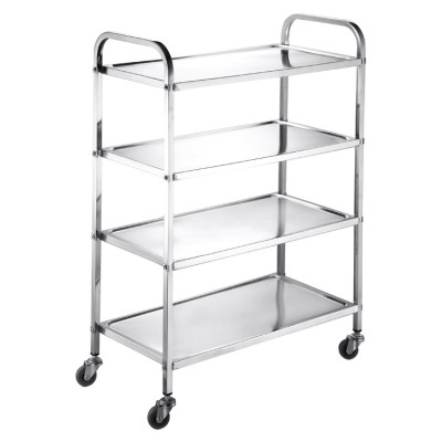 Wholesale stainless steel hotel drinks wine liquor cart food beverage trolley dining serving cart for kitchen