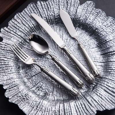 Dinnerware and wedding tableware silver ss 18/10 flatware set new design stainless steel cutlery sets