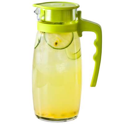 1.2 L cold water jug glass with plastic lid for restaurant/ hotel / wedding hall