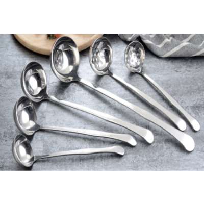 stainless steel big service spoon set soup grabber spoon