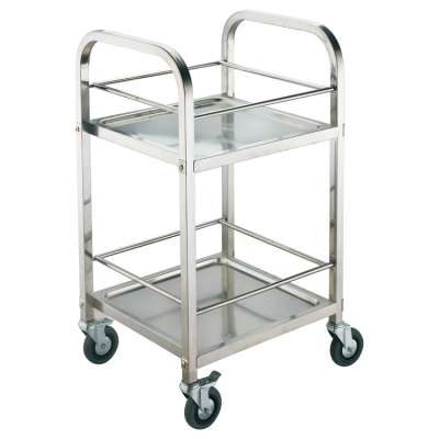 Fashional Commercial Equipment Stainless Steel Restaurant Food and Drink Hand Serving Trolley cart