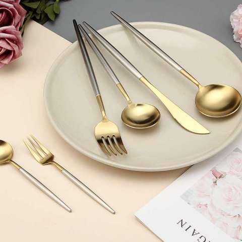 restaurant dinnerware sets gray special handle grades stainless steel flatware