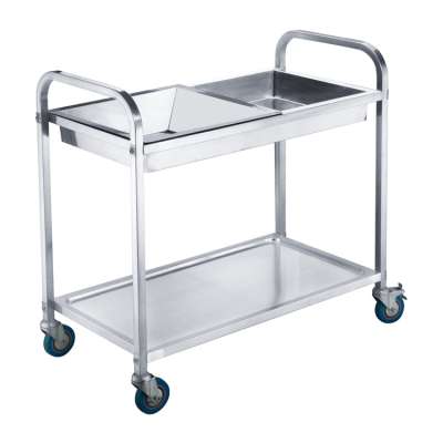 Hospitality Industry plate collect cleaning trolley canteen Kitchen Mobile Collecting dish service cart